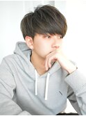 【December】men's 重めバングのサイドパートマッシュ