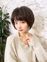 ルーファス 恵比寿 渋谷(Ruufus)&nbsp;黒髪アッシュの丸みショート【Ruufus恵比寿渋谷】31513