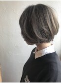 ☆オリーブカラーで作るショートボブ☆