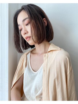 ノンダメージサロン ステラバイボヌール(Stella by Bonheur) 【川西能勢口】前下りヘルシーボブ◎ブラウンベージュ