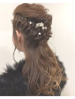 モルニ(MORNI)&nbsp;アレンジ_マロンベージュ Aラインボブ かきあげ