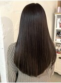 ロング　ストレート　グレーアッシュ【坂根】