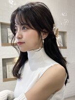 フォンズ(FONS)&nbsp;くびれヘア ナチュラル可愛い韓国ヘア 前髪カット後れ毛 黒髪