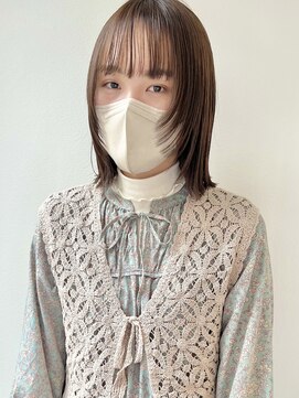 ラミエバイメルト 下北沢(lamie by melt) 村上/大人かわいい春カラーブラウン顔まわりレイヤーボブウルフ