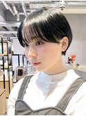 マッシュショート_斜めバンググレージュカラー_9479