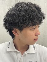 フイ 自由が丘(men's salon Hui)&nbsp;メンズ/アップバング/ツーブロックマッシュ/束感ショート波巻き