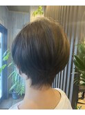 大人ショート ショートボブ ひし形ショート アッシュカラー