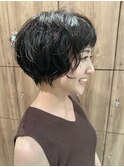 くびレイヤー小顔カット美髪似合わせカットショート