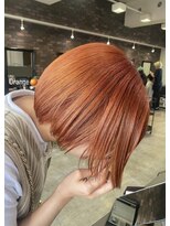 セプト 天神大名(SEPT.)&nbsp;ミニボブ コッパーオレンジ 髪質改善カラー アメイジアカラー
