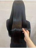 艶髪ロングストレート髪質改善ツヤ髪黒髪暗髪小顔