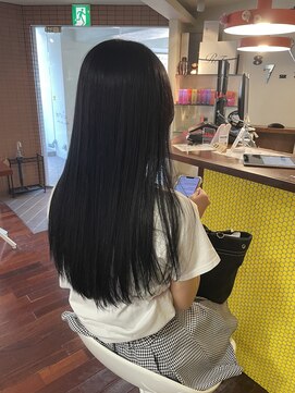 ヘアースペースブルーム プリュス 石橋店(HAIR SPACE BLOOM plus) 石橋/髪質改善/酸性ストレート/ダークブラック/縮毛矯正