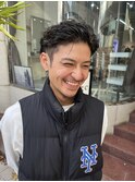 men's/オールバック/縦落ちツイスト＠水田