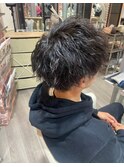 ツイストパーマ短髪