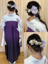 ヘアーメイク ツインズ(Hair Make TWINS)&nbsp;ロープ編みのサイド編みおろしヘア