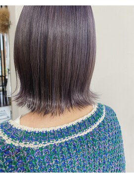 ルプラ カルム(le-pla Calme) ラベンダーグレージュ×ボブ/グレージュカラー 20代30代40代