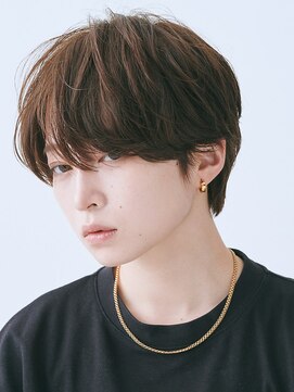 エルマーク 渋谷(L-MARK) シースルーマッシュナチュラルマッシュメンズ韓国ツーブロック