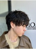 大分シャドウパーマメンズマッシュ波巻きパーマ