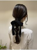 上品×シンプルポニーテール