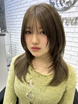 トゥルークリエイション 春日部(True Creation) ブリーチダブルカラー/ハッシュカット/オリーブベージュ