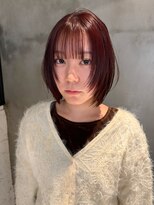 ダンボ(DUMBO)&nbsp;【yosuke】前上がりボブ/顔まわりレイヤー/ピンクブラウン