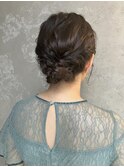 【低めシニヨンお呼ばれヘア】結婚式ヘアパーティーヘアカチモリ