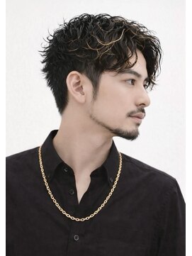 バーバーショップテト(barber shop tete) スパイラルシャドウパーマセンターパート