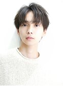 ツーブロックあり韓国マッシュ【狭めシースルーコンマバング】