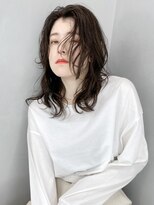 アイティー バイ アルバム 浦和店(IT by ALBUM)&nbsp;ミディアムウェーブ_オリーブカラーハイライトカラー_37724