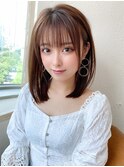外ハネボブ/ペールベージュ/イルミナカラー/オンニヘア/韓国風