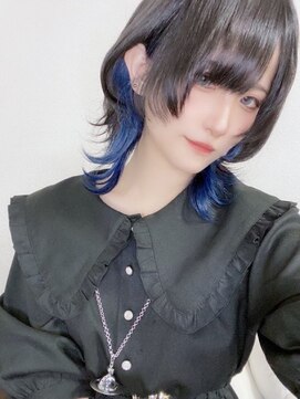 リアイス(Re:ICE) ミニウルフ/くすみブルー/流れるレイヤー/インナーハイライト