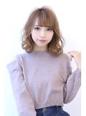 ことりベージュローライト大人かわいい小顔スリークボブ大人ボブ