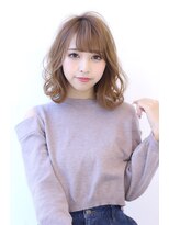 オーロ 緑地公園店(ORO)&nbsp;ことりベージュローライト大人かわいい小顔スリークボブ大人ボブ