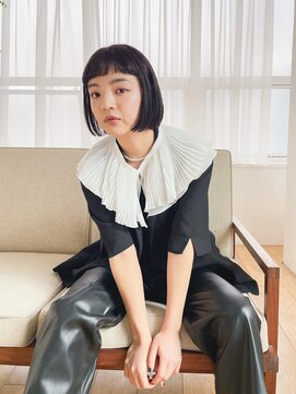 ユイル(Uil) 似合わせ小顔ボブ×グレージュカラー デザインカラー