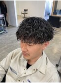 メンズマッシュツイストスパイラルパーマ