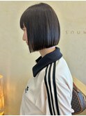 【snuw_hotaru】透明感カラーオリーブカラーボブ