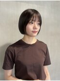 ショートボブ／大人ショート／ダークアッシュ