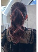 ヘアアレンジ　ポニーテール　カジュアルフォーマル