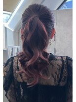 ヘアアレンジ　ポニーテール　カジュアルフォーマル