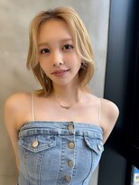 ロンド ストラーダ 心斎橋(Lond strada)&nbsp;韓国前髪顔周りロング×ピンクブラウン[心斎橋/髪質改善]