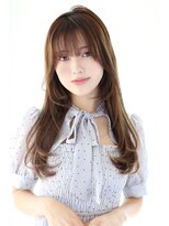 ヘアサロンガリカアオヤマ(hair salon Gallica aoyama)&nbsp;<瀧川彩季>透明感あふれるピンクベージュにロングレイヤーカット