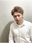 ミルクティーカラー×ショートフェザー