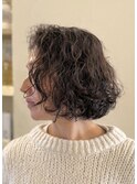 グレイヘアでも◎外国人風パーマボブ30代40代【恵比寿KIMIDORI】