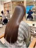 髪質改善/ストレートロング/チョコレートブラウン