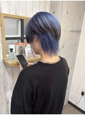ブルーカラー/エンドカラー/ウルフカット［大宮駅］