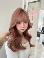 ミニョン(mignon)&nbsp;韓国/ダブルカラー/ブリーチ/ピンク/学割U24/新越谷/南越谷/草加