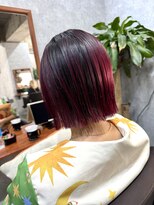 シールドヘアー 沖縄 新都心(C'LD Hair)&nbsp;ヘイリーボブ○レッドバイオレット