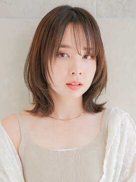 ニューヨークニューヨークマザーズ(NYNY Mothers) 外ハネボブ/ウルフレイヤー/外ハネ/透明感ベージュ