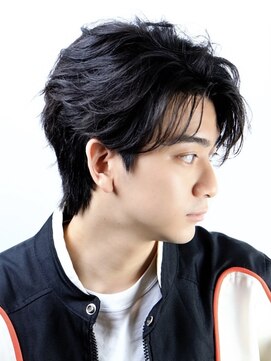 ルーシー 渋谷(LUCEY) センターパートフェザーパーマシャドウパーマメンズパーマ