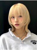くびれるウルフボブ/レイヤーボブ/抜きっぱなしブロンド