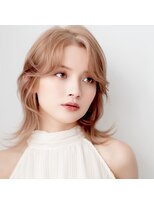 モンド ヘアクリエーション 新栄店(monde hair creation)&nbsp;【monde】外ハネボブ×ケアブリーチ×ミルクティーベージュ